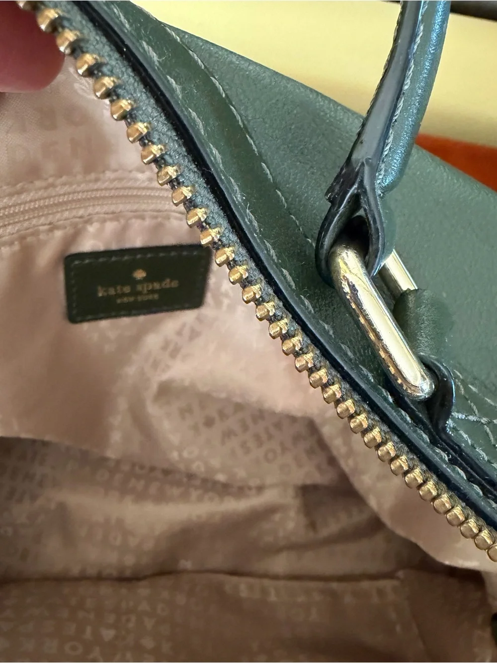 Kate Spade Southport Avenue Green Leather Satchel Crossbody